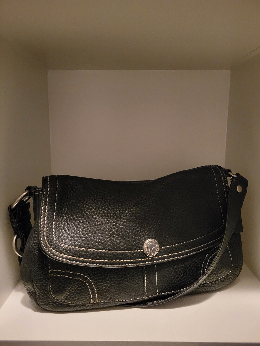 Vintage Y2K Coach Chelsea F12336 Black Pebbled Leather Bag